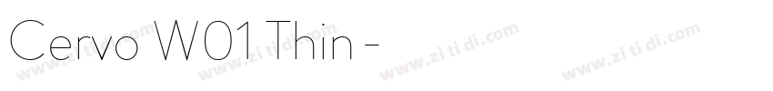 Cervo W01 Thin字体转换